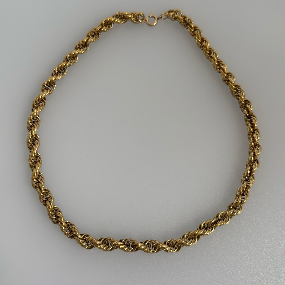 12k GF necklace size 15-7 inches long